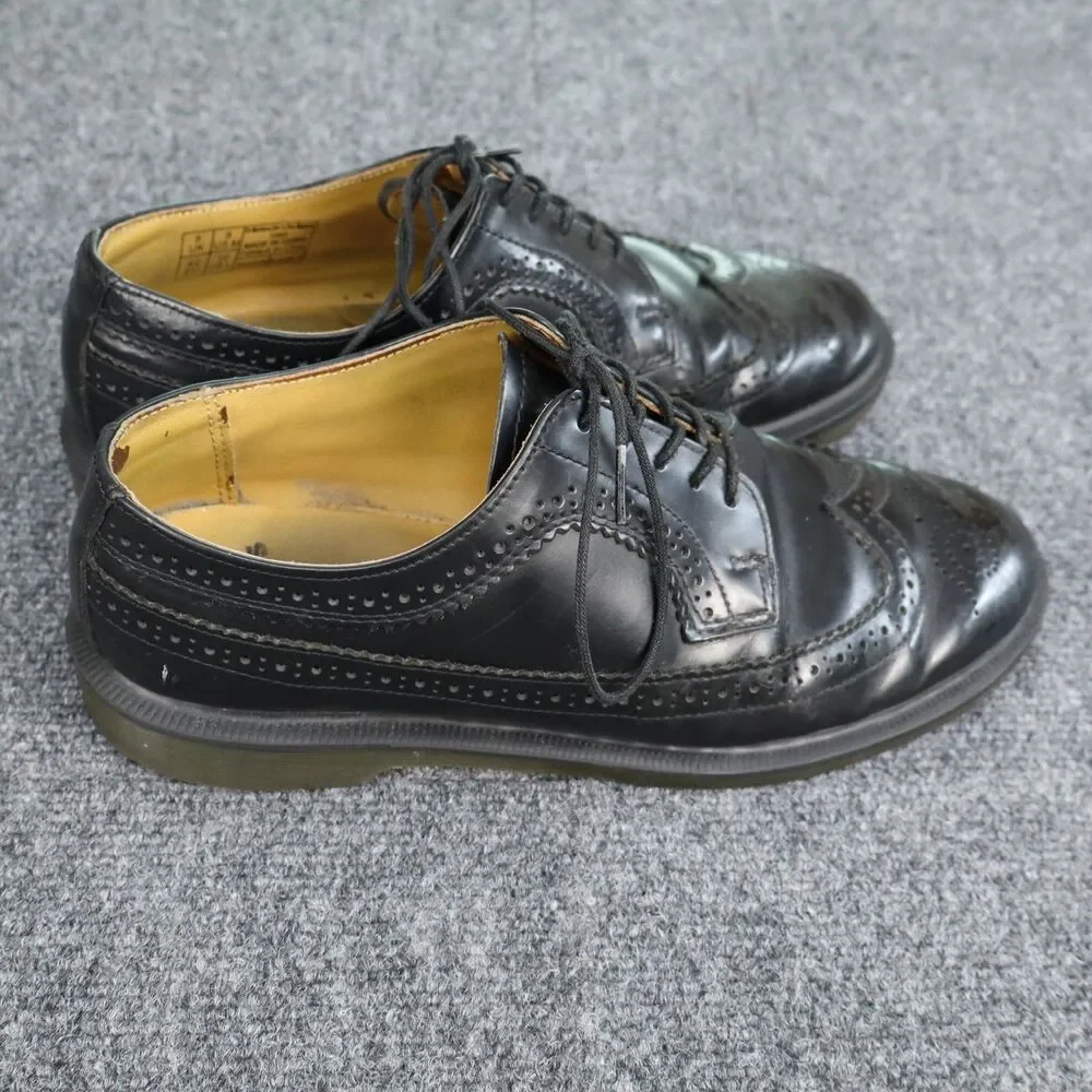 Vintage Dr Martens 3989 Shoes Mens 9 UK 8 Black Brogue Wingtip Made In England